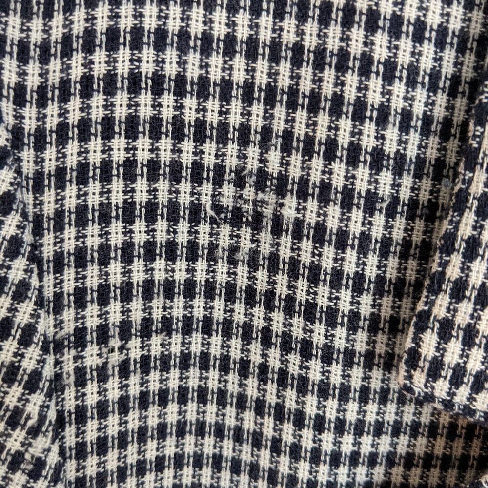 Vintage 80s/90s Navy/White Plaid Oversized Blazer - Picture 11 of 12